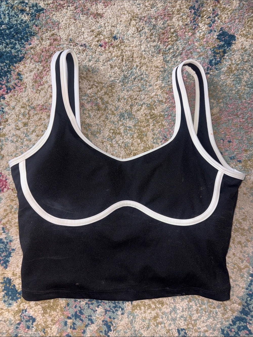 Suuksess black and white padded sports bra